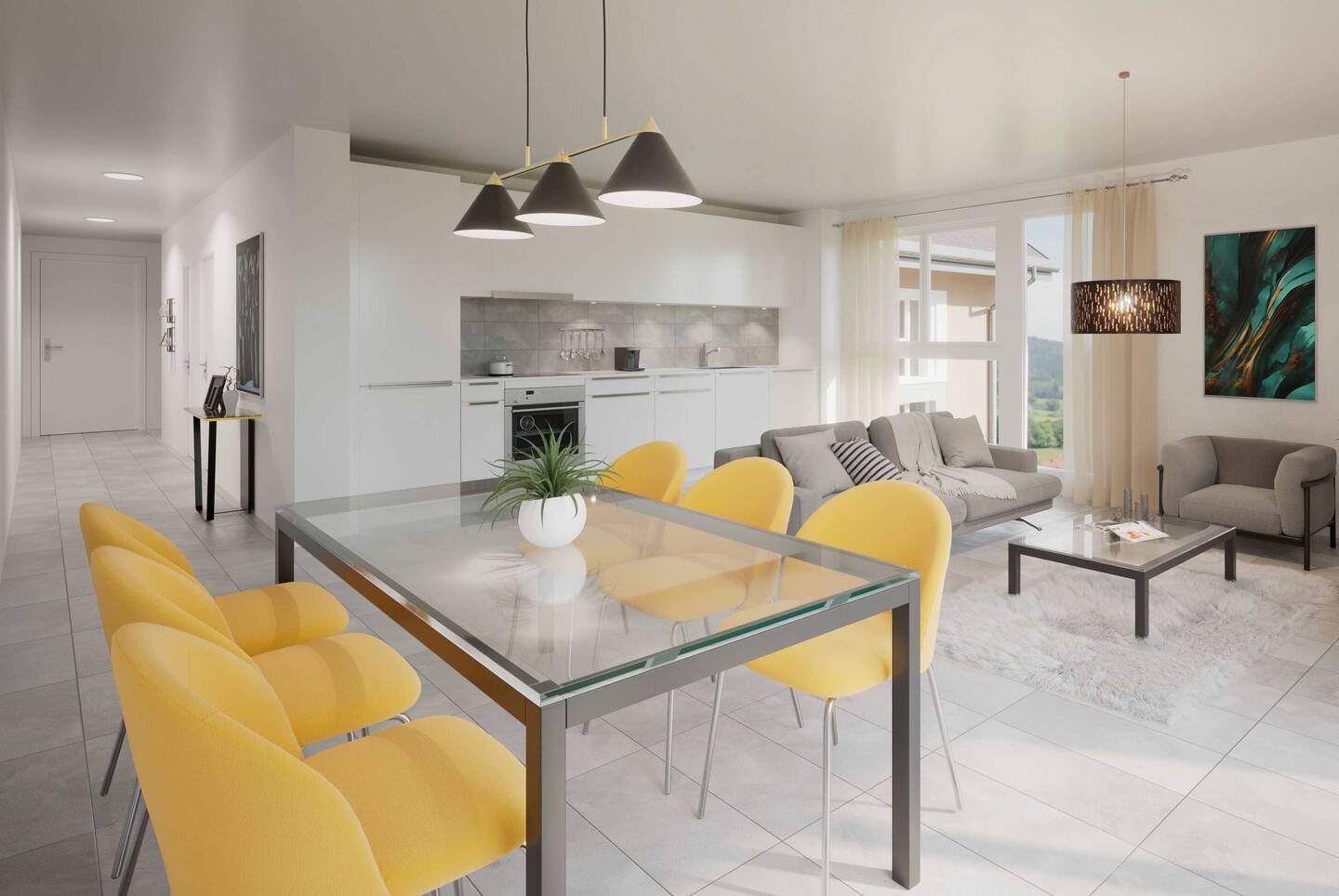 Appartement de 3,5 pièces dans une nouvelle résidence.